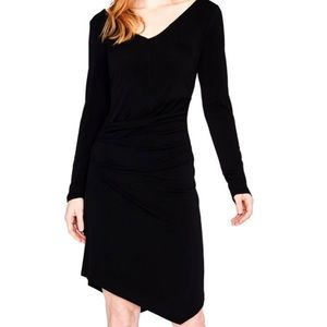 NWT Rachel Roy fitted black dress with ruching